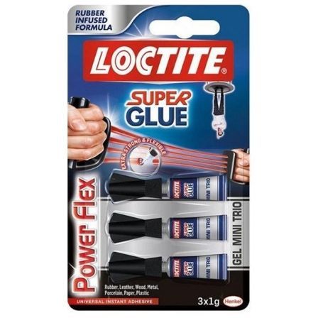 Loctite Super Glue Power Flex Mini Trio 3 x 1 g
